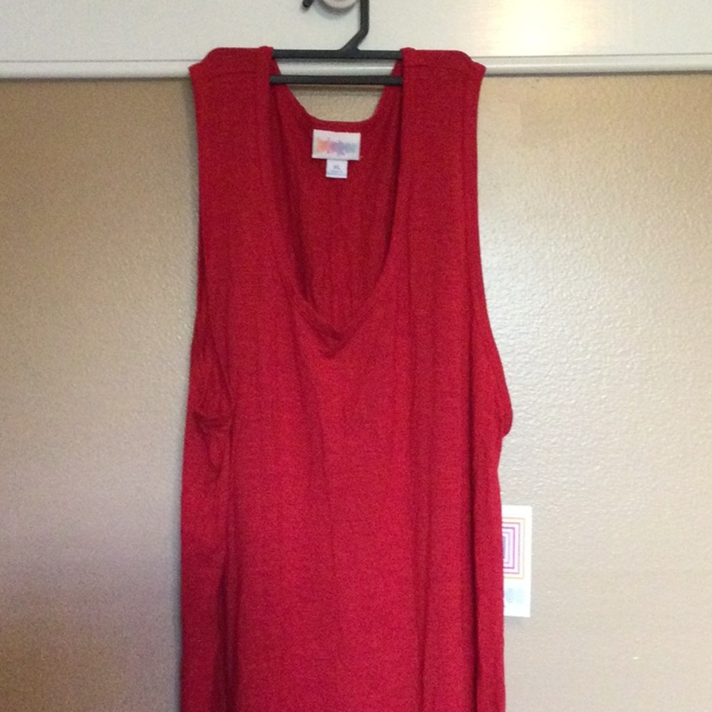 New with Tags Lularoe Tank Top, size XL. Solid Red